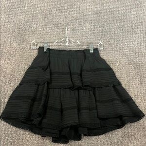 Elegant Black Tiered Skirt